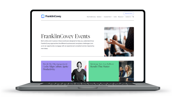 Custom Events system for FranklinCovey's website